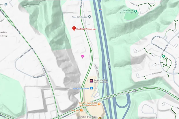 San Diego Probate Law Office Location Map