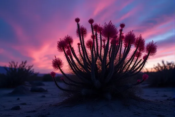 Ocotillo silhouettes at dusk in the Anza-Borrego desert of San Diego, representing the reach of cross-border trust protections.