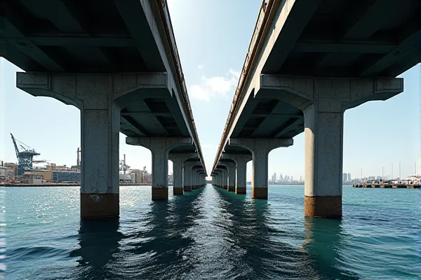 Industrial geometric lines at the Chula Vista marina in San Diego, symbolizing the coordinated fiduciary support of an incapacity plan.