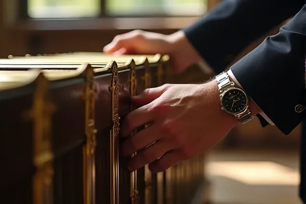 Professional hands move with careful precision across a sun-lit desktop, reflecting the organized atmosphere of a private San Diego study.