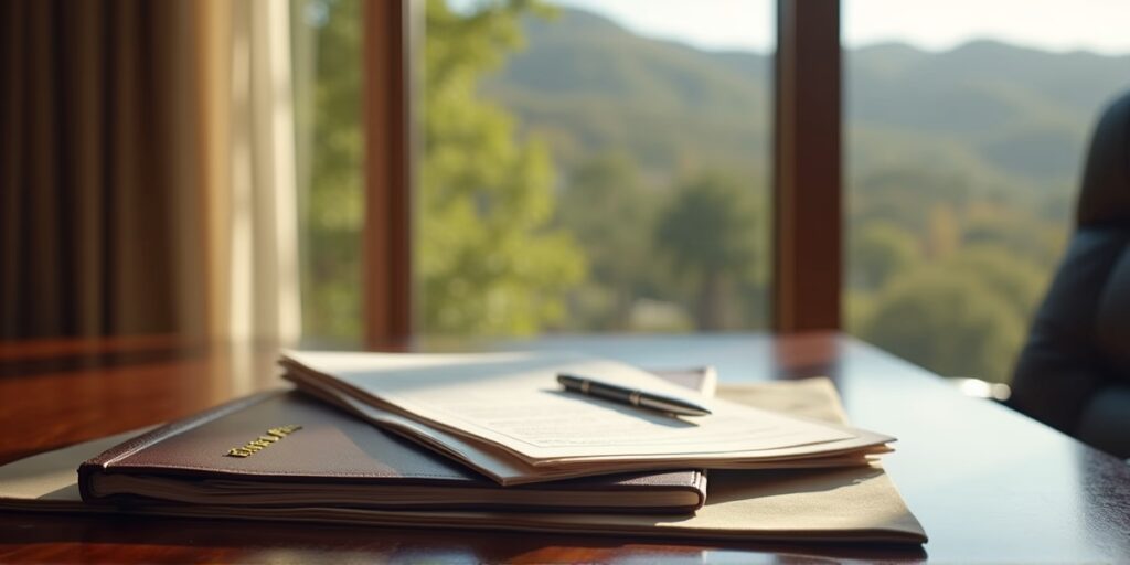 The legal team at San Diego Probate Law assisting families from our local office, shows vital trust documents in the office addressing critical tax details discussing: How A Pour Over Will Acts As A Safety Net For A Living Trust?