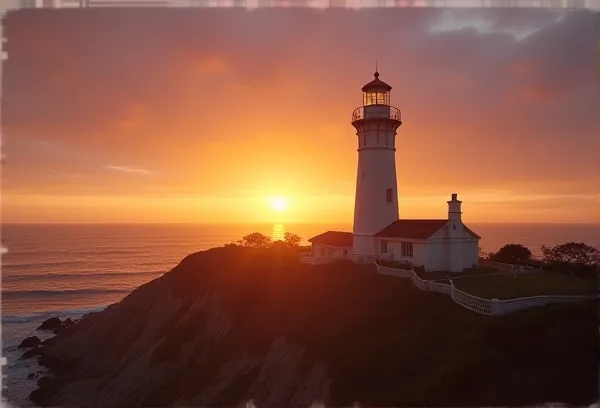 The steady beacon of the Point Loma lighthouse at sunset, representing the legal guidance and enduring protection required for retiree estate planning.