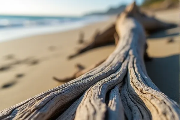 Macro detail of salt-weathered driftwood from Silver Strand, San Diego, symbolizing the resilience and integrity needed in trust successor planning.