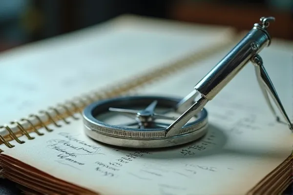 A steady metal instrument sits in perfect alignment atop a foundation of detailed financial records.