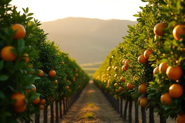 Morning mist over a lush San Diego citrus grove, reflecting the growth and preservation of family legacy.