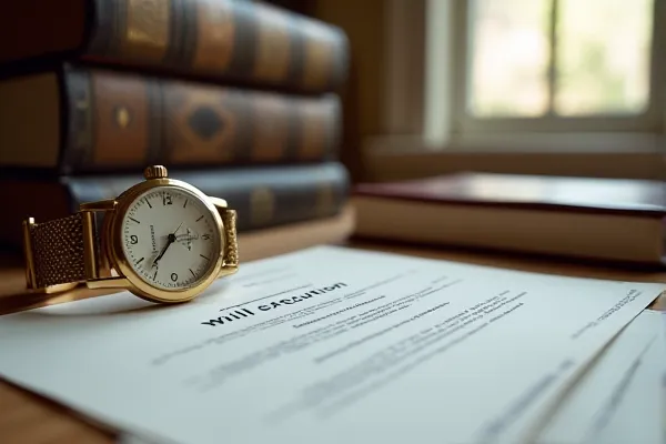 A patient and forensic depiction of the formal witnessing and signing process required for a valid California Will.