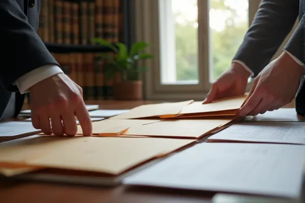 A calm and thoughtful depiction of the meticulous organization involved in long-term legacy planning and Will execution.