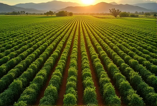 Symmetrical citrus groves in Rancho Santa Fe San Diego symbolizing the orderly governance and succession of a family trust.