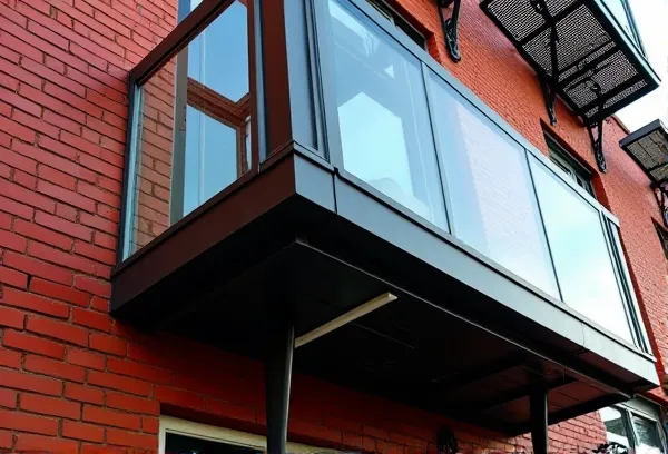 Modern glass and historic brickwork in South Park San Diego symbolizing the integration of out-of-state assets into a California trust.